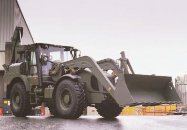 JCB Fastrack with backhoe HMEE "EU Military" 
