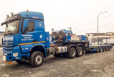 MB Arcos MP4 6x6 with NOOTEBOOM MCO-PX 5axle Lowboy “Hofmann” 