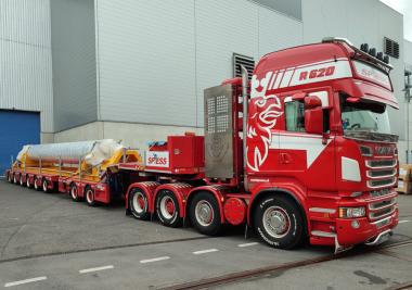 SCANIA R 4achs mit 2+6achs BROSHUIS Tieflader "Spiess" 