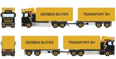 SCANIA R 6x2 mit Abhollkipper und Anhänger "Gerben Buiter" 