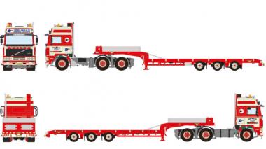 VOLVO F12 Globetr. 6x2 mit 3achs Tieflader "Thorben Rafn" 