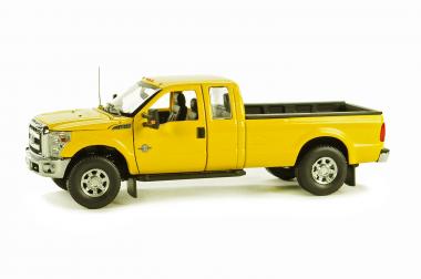 FORD F250 Pickup with Super Cab & 8ft Bed, yellow/chrome 