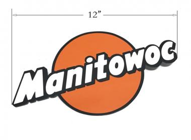 Vintage MANITOWOC Logoplade   30,5 cm 
