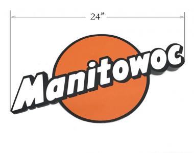 Vintage MANITOWOC Logoplade   61 cm 