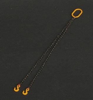Two Chain Slings 8cm with Chain width 1,5 mm, yellow 