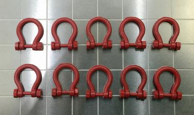 Schäkel 500t (Set mit 10Stück), rot 