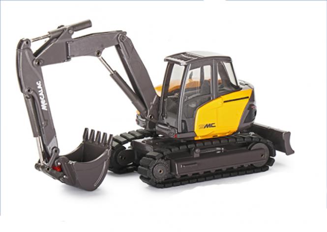 MECALAC Excavator 15MC with offset two-piece boom attachment 