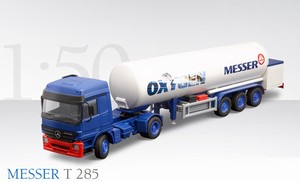 MB Actros and 3axle Messer Gastanktrailer OXYGEN 
