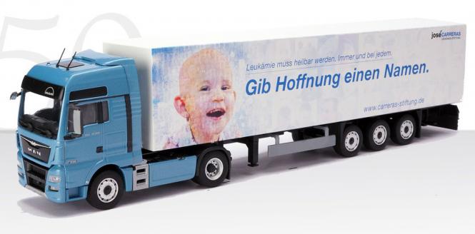 MAN TGX XXL D38 2ach mit 3achs Kofferauflieger "Jose Carreras" Charity-Modell 