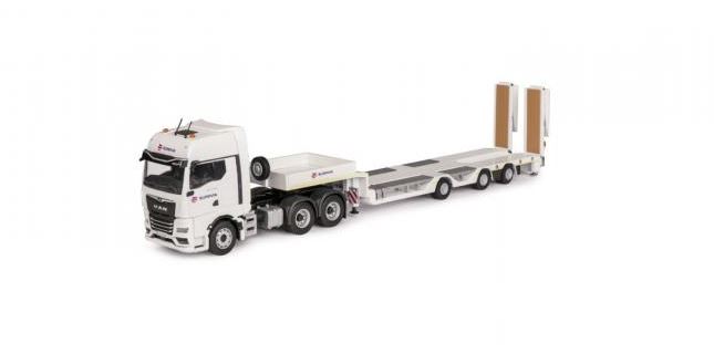 MAN TGX GM 6x4 with 3axle GOLDHOFER Lowboy Stepstar "Eurovia" 