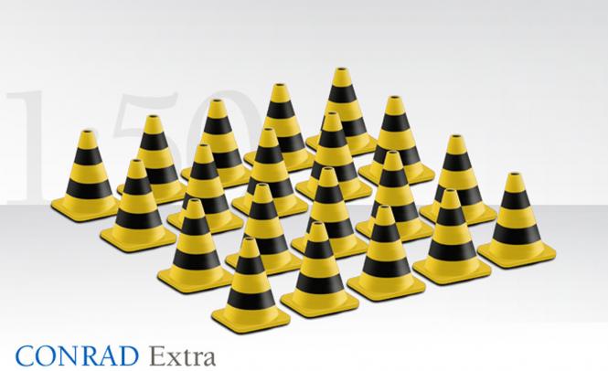 Traffic cone, yellow-black 
