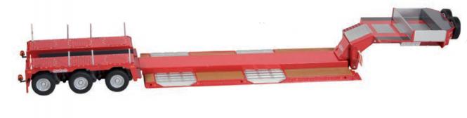 NOOTEBOOM 3axle Lowboy Pendel X, red 