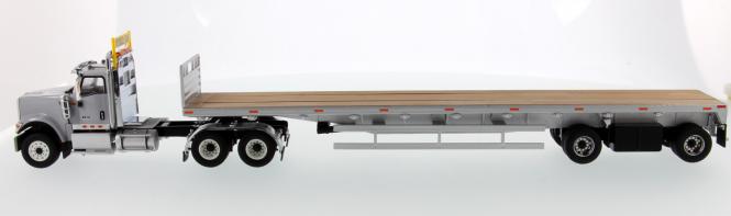 INTERNATIONAL HX520 with 53´Flat Bed Trailer, grey/silver 