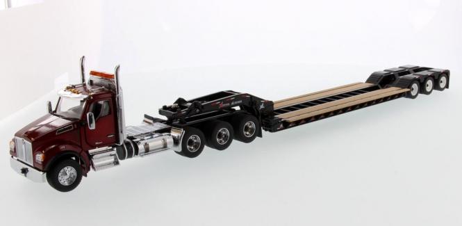 KENWORTH 4achs T880 mit 3achs Tieflader, schwarz 