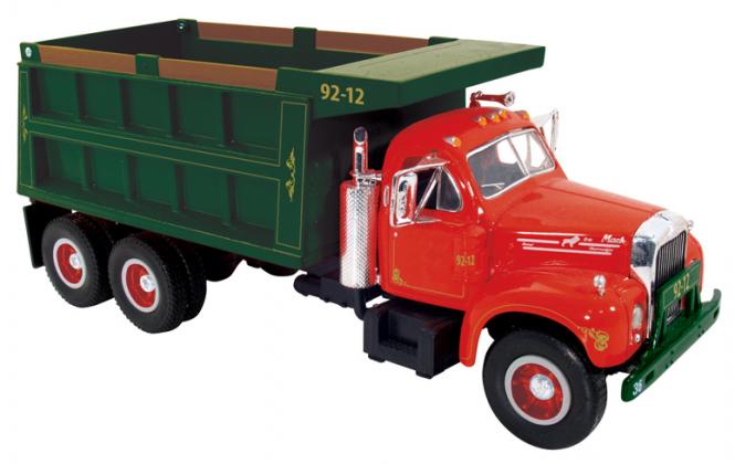 MACK B-61 mit 2achs Kipper, rot-grün 