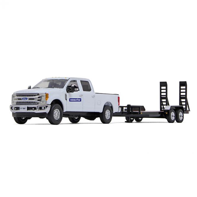 FORD F250 Super Duty Pickup with Tandem Lowboy "Komatsu" 