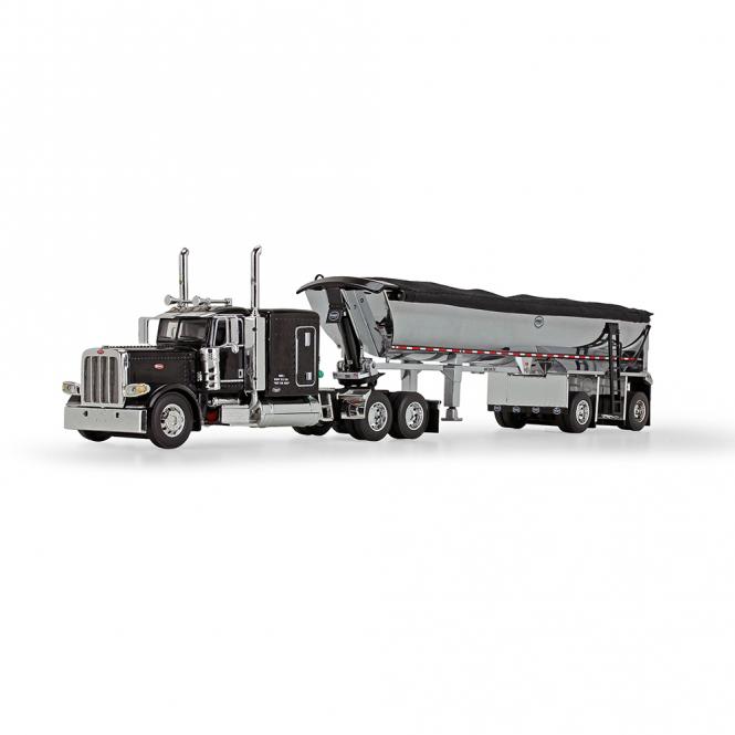 PETERBILT 389 63" Sleeper with MAC Half Round Trailer, black-chrome 