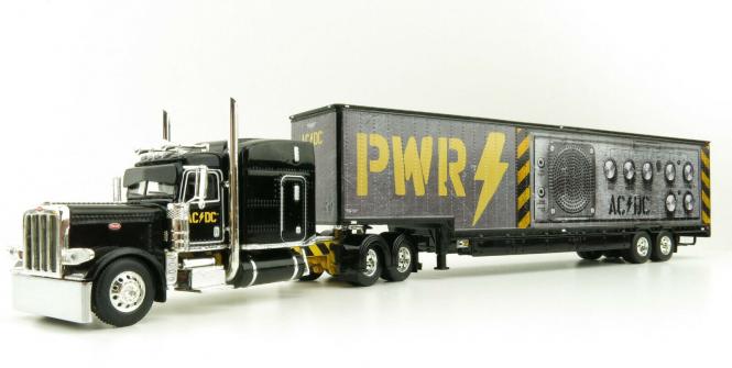 Peterbilt 389 with Kentucky Trailer "AC/DC Power Up", black 