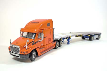 FRIGHTLINER with EAST 2axle flatbed trailer  "Schneider" 