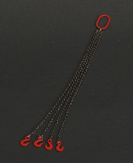 4 Chain Slings 6 cm, red 