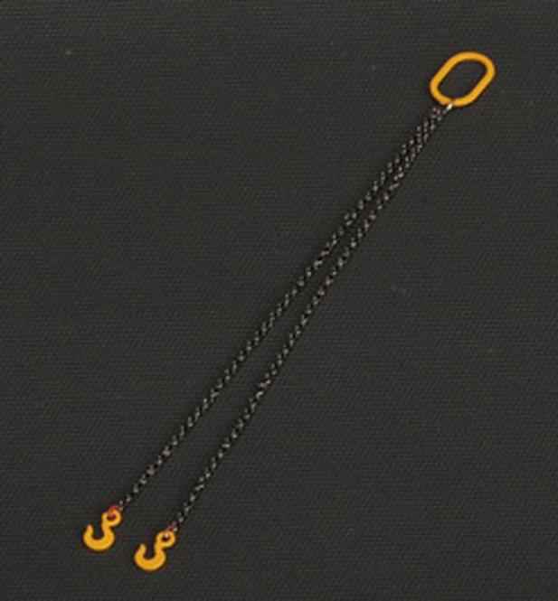 2 Gehänge 8 cm mit Gliederweite 1,5 mm, gelb 