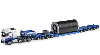 MB Actros 8x4 with GOLDHOFER 4+6axle Cable Drum Transport "Ramona" 