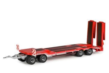 SCHWARZMÜLLER 4achs Tiefladeanhänger mit gekröpftem Plateau, rot 