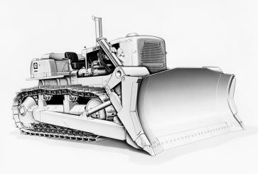 CAT Raupe D9G mit 9R Schild 