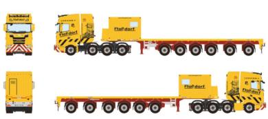 SCANIA S 8x4 mit NOOTEBOOM 6achs Ballastauflieger "Flossdorf" 