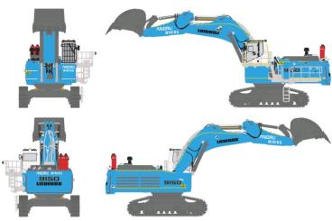 LIEBHERR Bagger R9150 mit hoher Kabine "Andru" 