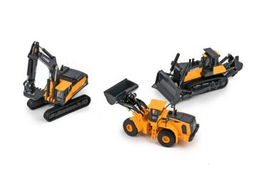 HYUNDAI 1:87 Set  Bagger, Raupe, Radlader 
