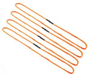 Nylon Seilschlupf, gelb  20,3 cm   (4 Stück) 
