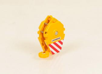 41t Haken mit 1 Rolle, gelb-rot 