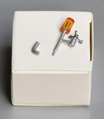 Windmesser für Teleskopauslegersockel RAL5009, silber 