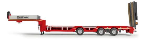 GOLDHOFER 3achs Semitieflader Stepstar mit Radmulde, rot 