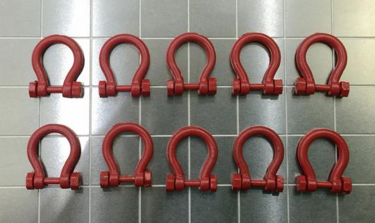 Shackle 500t (Set with 10 units), red 